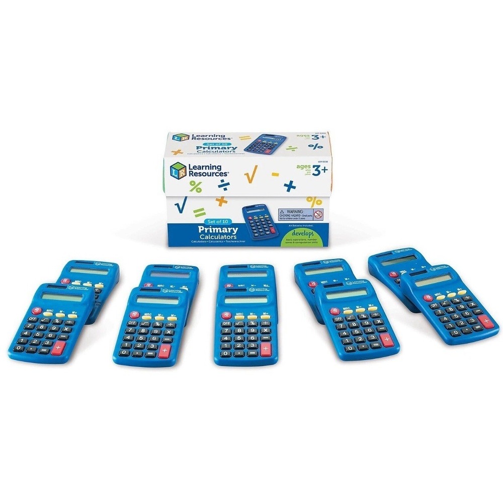 Learning Resources Set of 10 Primary Basic Calculator PreK+ Math Ages 3+ LER0038